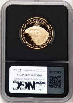 2024-W Proof Gold Eagle 1/2 oz FDI Anna Cabral NGC PF70