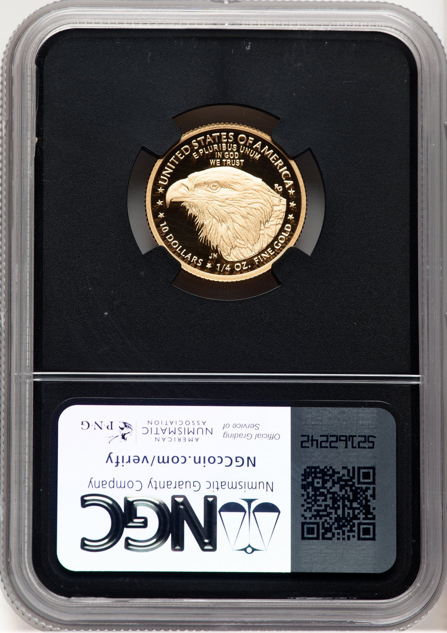 2024-W Proof Gold Eagle 1/4 oz FDI Anna Cabral NGC PF70