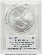 2024-(P) Silver Eagle (Privy Mark) FDI David Hall PCGS MS70