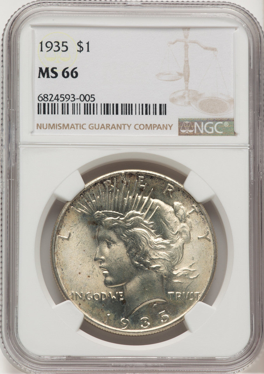 1935 Peace Dollar NGC MS66 (777484004)