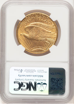 1911-D $20 Saint-Gaudens Double Eagle NGC MS65+ (777489007)