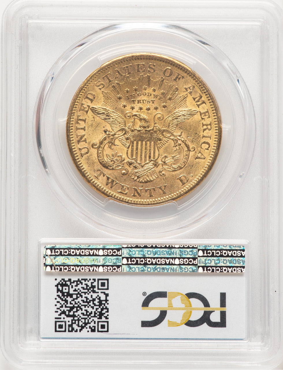 1869-S $20 Liberty Double Eagle PCGS AU55