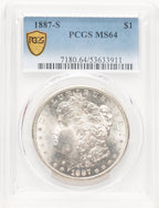 1887-S Morgan Dollar PCGS MS64 (777493008)