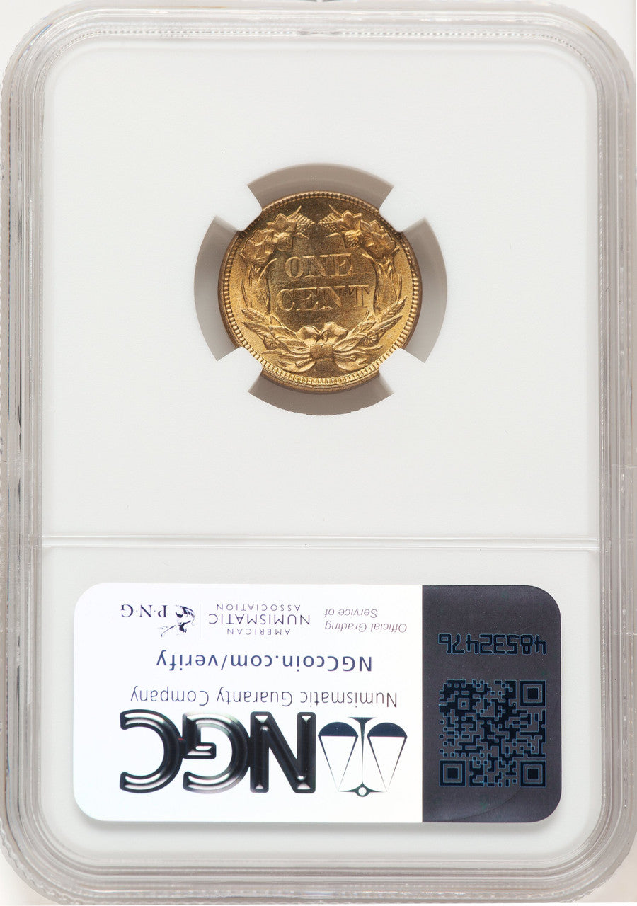 1858 1C Large Letters Flying Eagle Cent NGC MS66 (777493009)