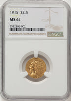 1915 $2.50 Indian Quarter Eagle NGC MS61 (777496010)