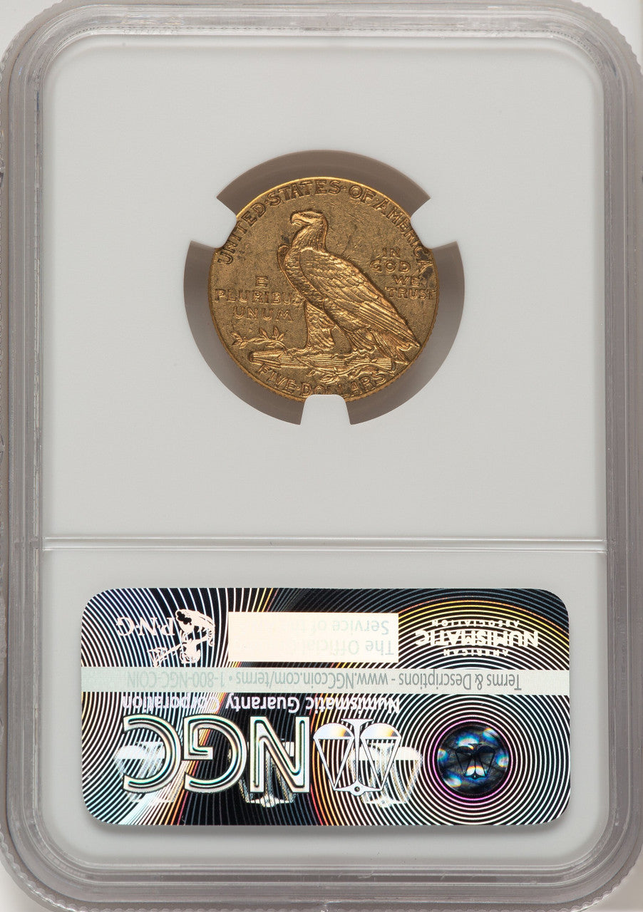 1911-D $5 Indian Half Eagle NGC AU58 (777498002)