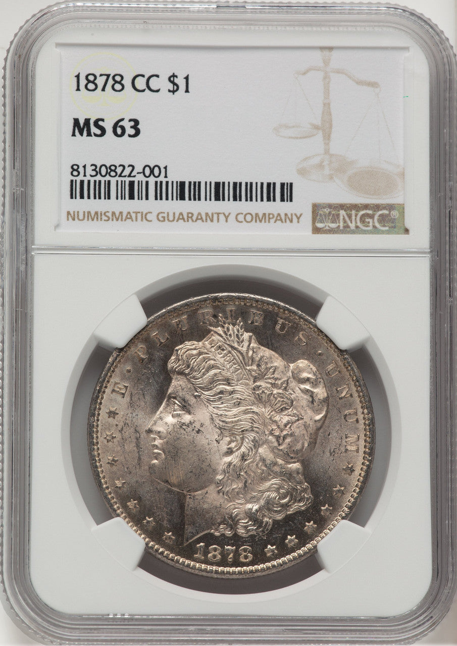 1878-CC Morgan Dollar NGC MS63 (777499130)