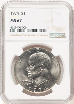 1974 $1 Eisenhower Dollar NGC MS67 (777513002)