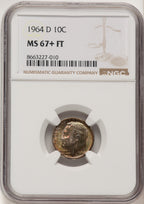 1964-D 10C FB Roosevelt Dime NGC MS67+