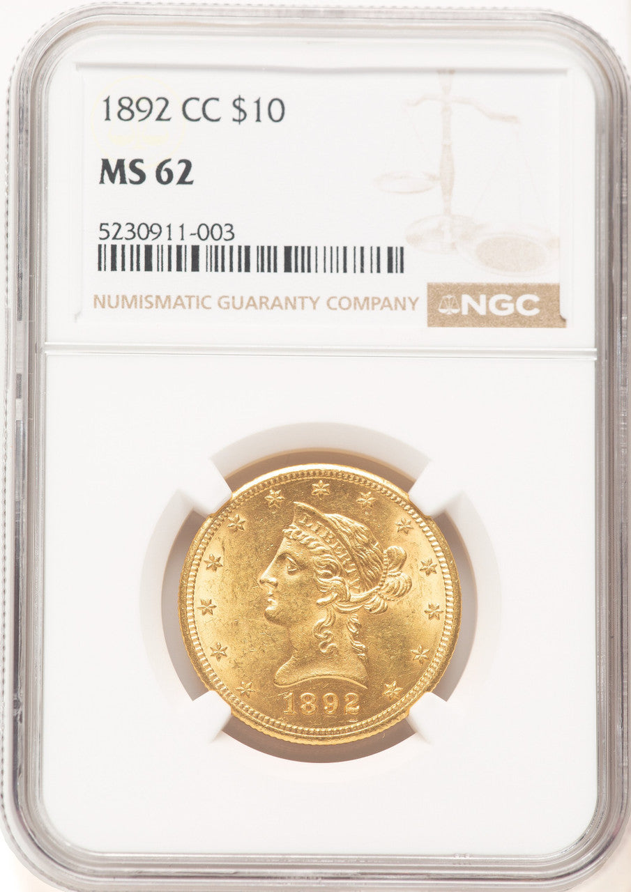 1892-CC $10 Liberty Eagle NGC MS62 (777547004)