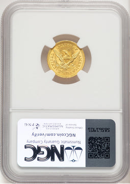 1850 $2.50 Liberty Quarter Eagle NGC MS64+
