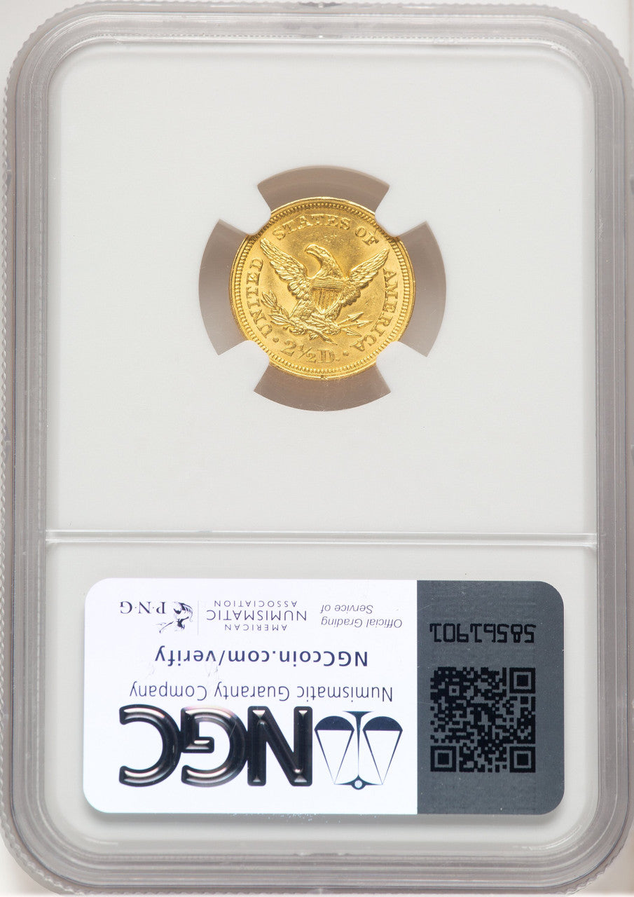 1850 $2.50 Liberty Quarter Eagle NGC MS64+
