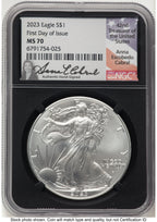 2023 Silver Eagle FDI Anna Cabral NGC MS70