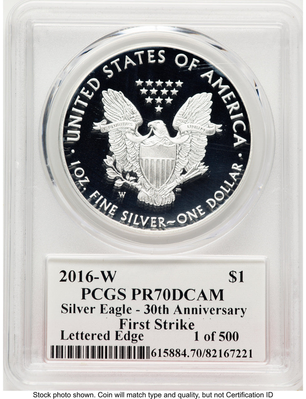2016-W Proof Silver Eagle 1 oz FS John Bridge PCGS PR70 Mercanti