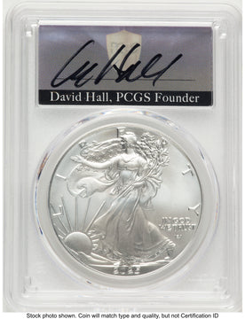 2025 Silver Eagle FDI David Hall PCGS MS70