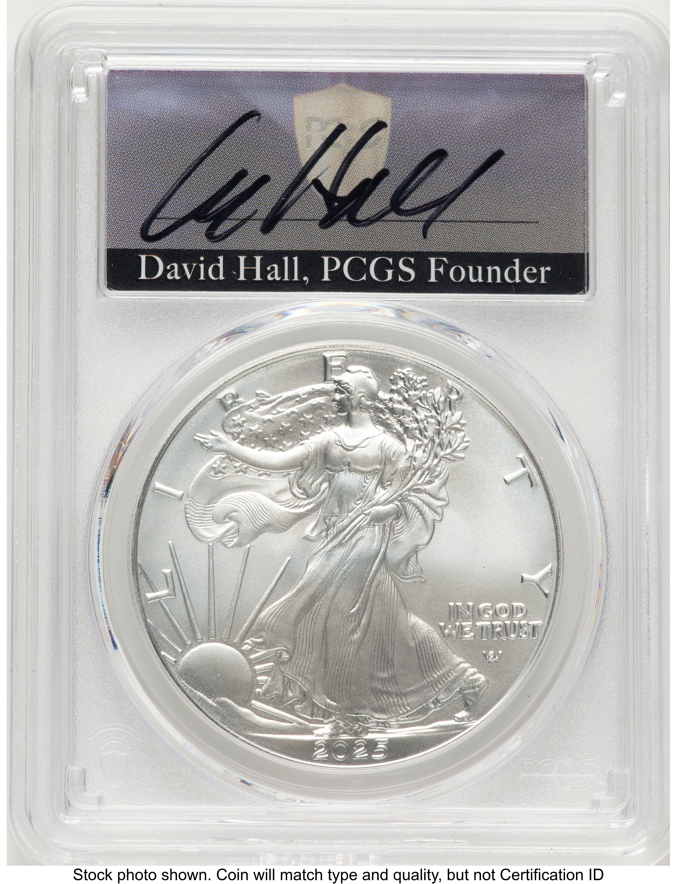 2025 Silver Eagle FDI David Hall PCGS MS70