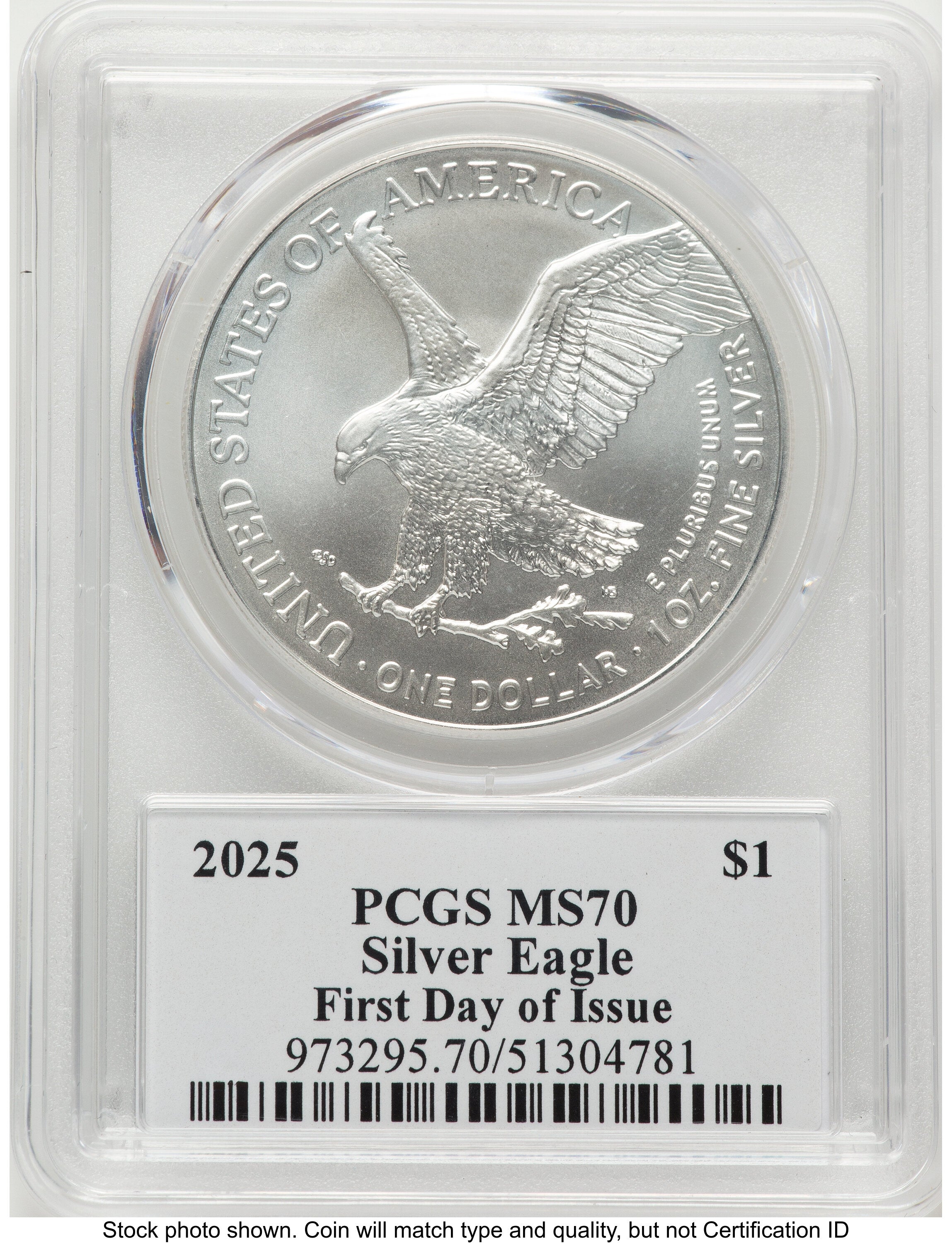 2025 Silver Eagle FDI David Hall PCGS MS70