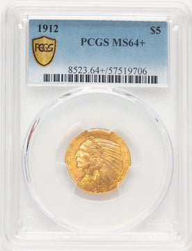 1912 $5 Indian Half Eagle PCGS MS64+