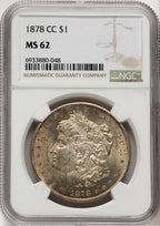 1878-CC Morgan Dollar NGC MS62 (777581076)