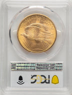 1908 $20 NO MOTTO Saint-Gaudens Double Eagle PCGS MS67+