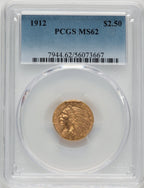 1912 $2.50 Indian Quarter Eagle PCGS MS62 (777602019)