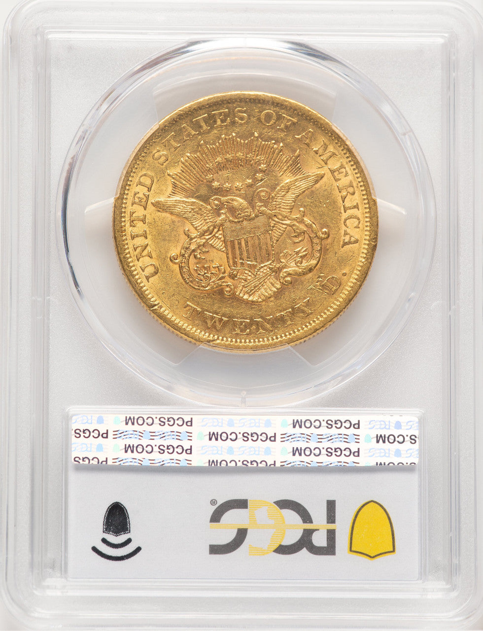 1863 $20 Liberty Double Eagle PCGS AU50