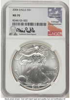 2004 Silver Eagle Mike Castle NGC MS70