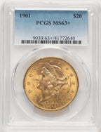 1901 $20 Liberty Double Eagle PCGS MS63+ (777621001)