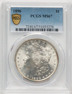 1896 Morgan Dollar PCGS MS67 (777625006)