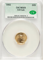 1992 Gold Eagle 1/10 oz Non Designation CACG MS69