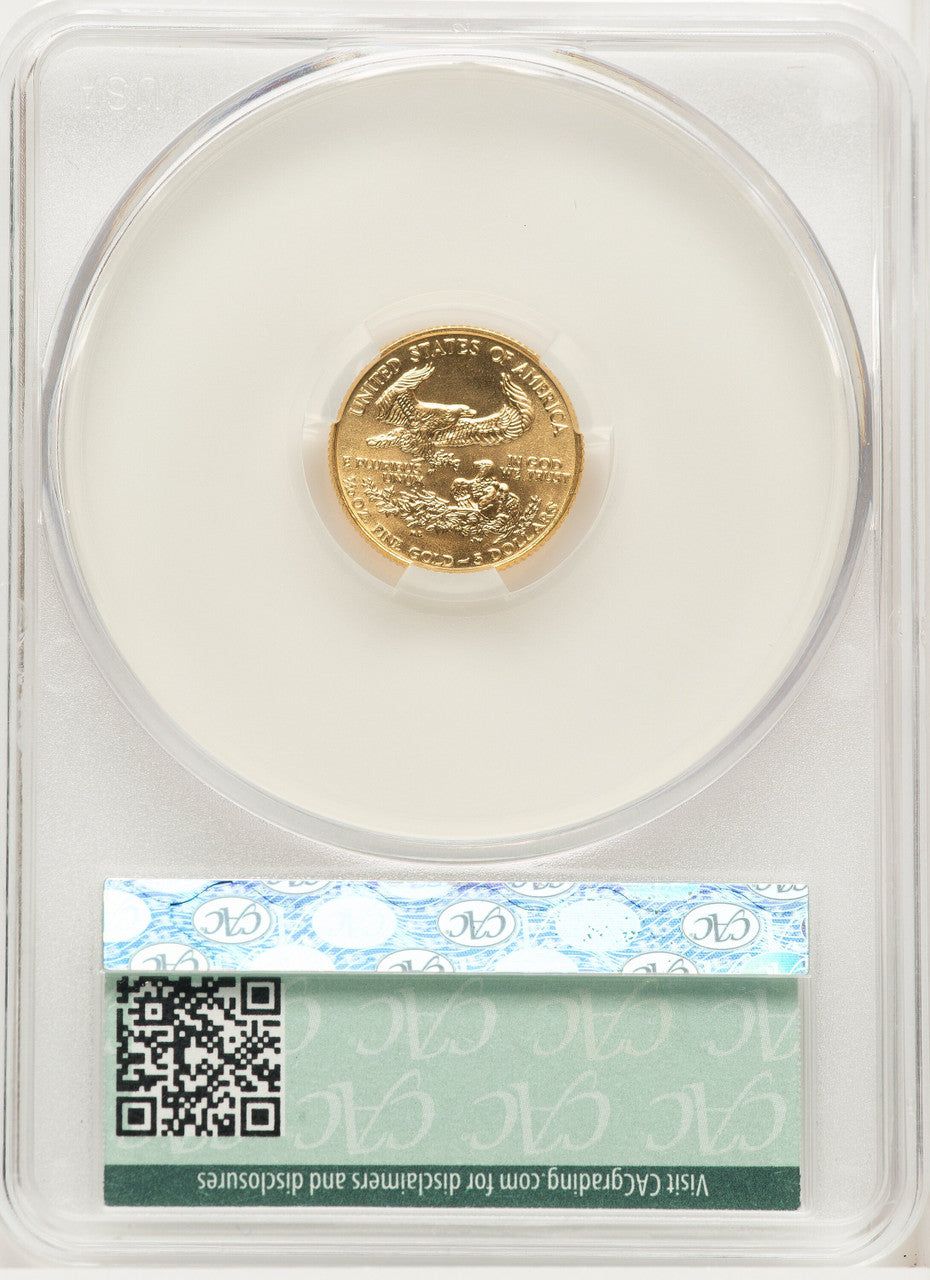 1992 Gold Eagle 1/10 oz Non Designation CACG MS69