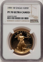 1991 Gold American Eagle 4-Coin Set NGC PF70