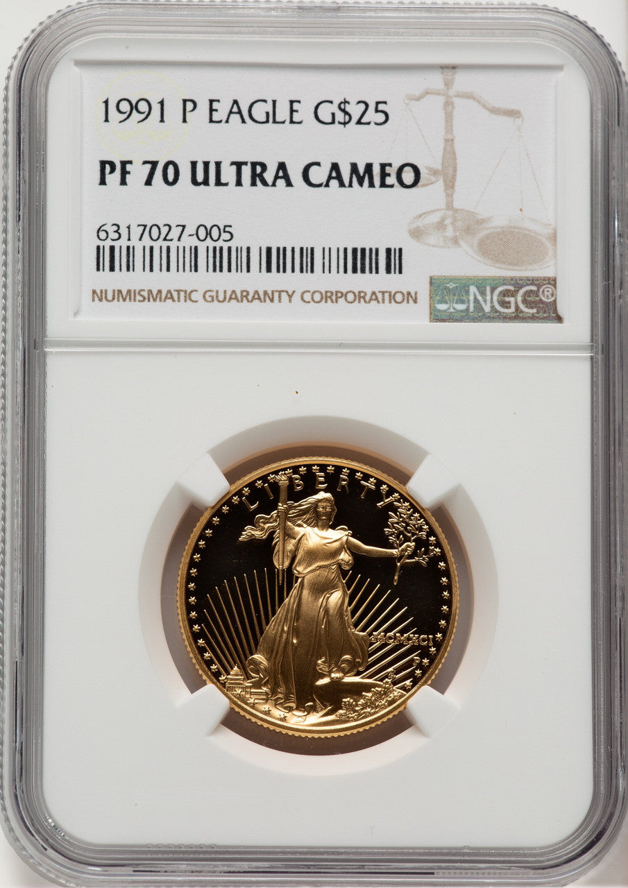1991 Gold American Eagle 4-Coin Set NGC PF70