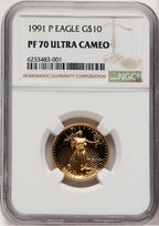 1991 Gold American Eagle 4-Coin Set NGC PF70