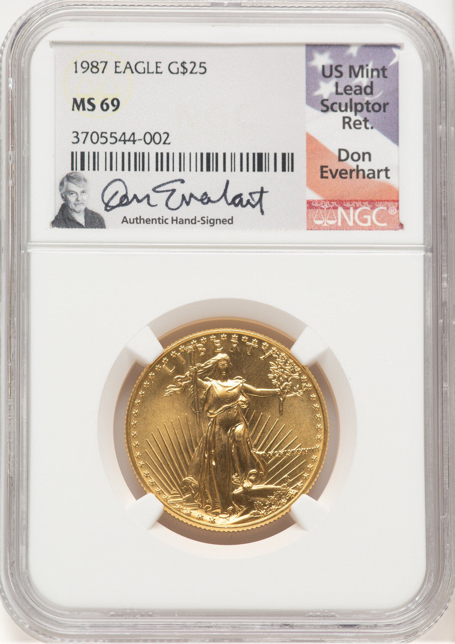 1987 Gold Eagle 1/2 oz Don Everhart NGC MS69