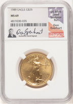 1989 Gold Eagle 1/2oz Don Everhart NGC MS69