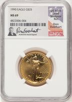 1990 Gold Eagle 1/2 oz Don Everhart NGC MS69