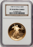1989-P Gold American Eagle 4-Coin Set NGC PF70