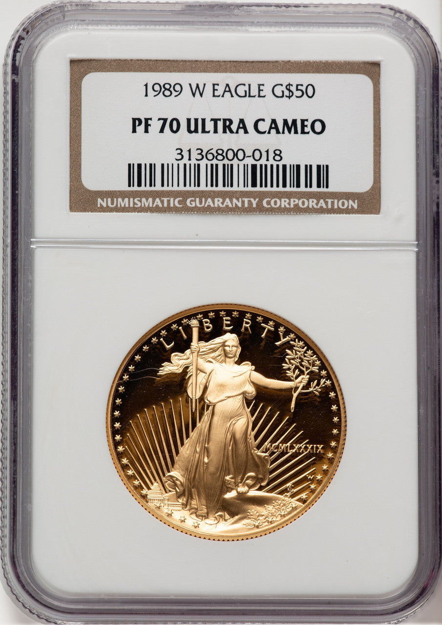 1989-P Gold American Eagle 4-Coin Set NGC PF70