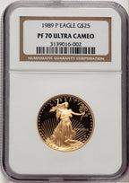 1989-P Gold American Eagle 4-Coin Set NGC PF70