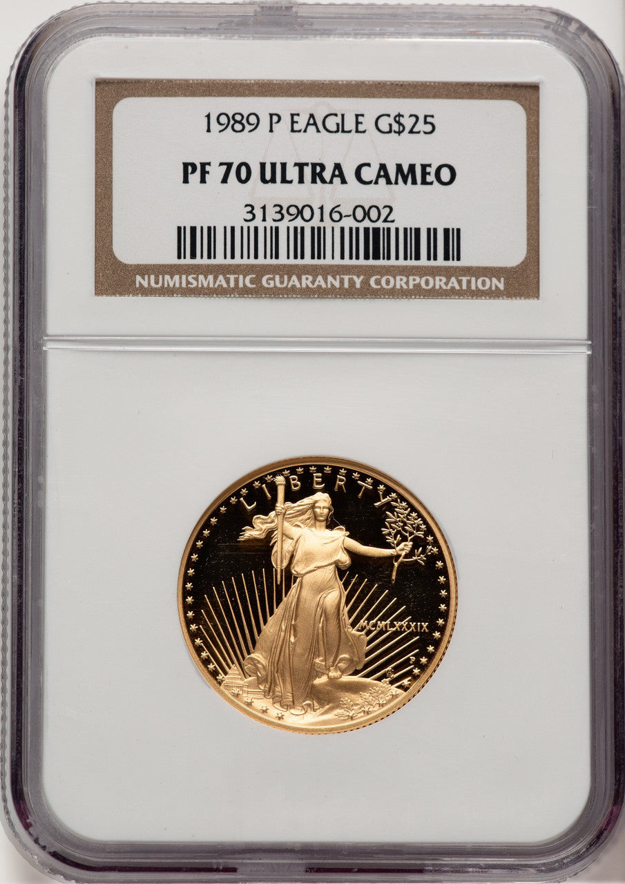 1989-P Gold American Eagle 4-Coin Set NGC PF70