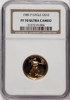 1989-P Gold American Eagle 4-Coin Set NGC PF70