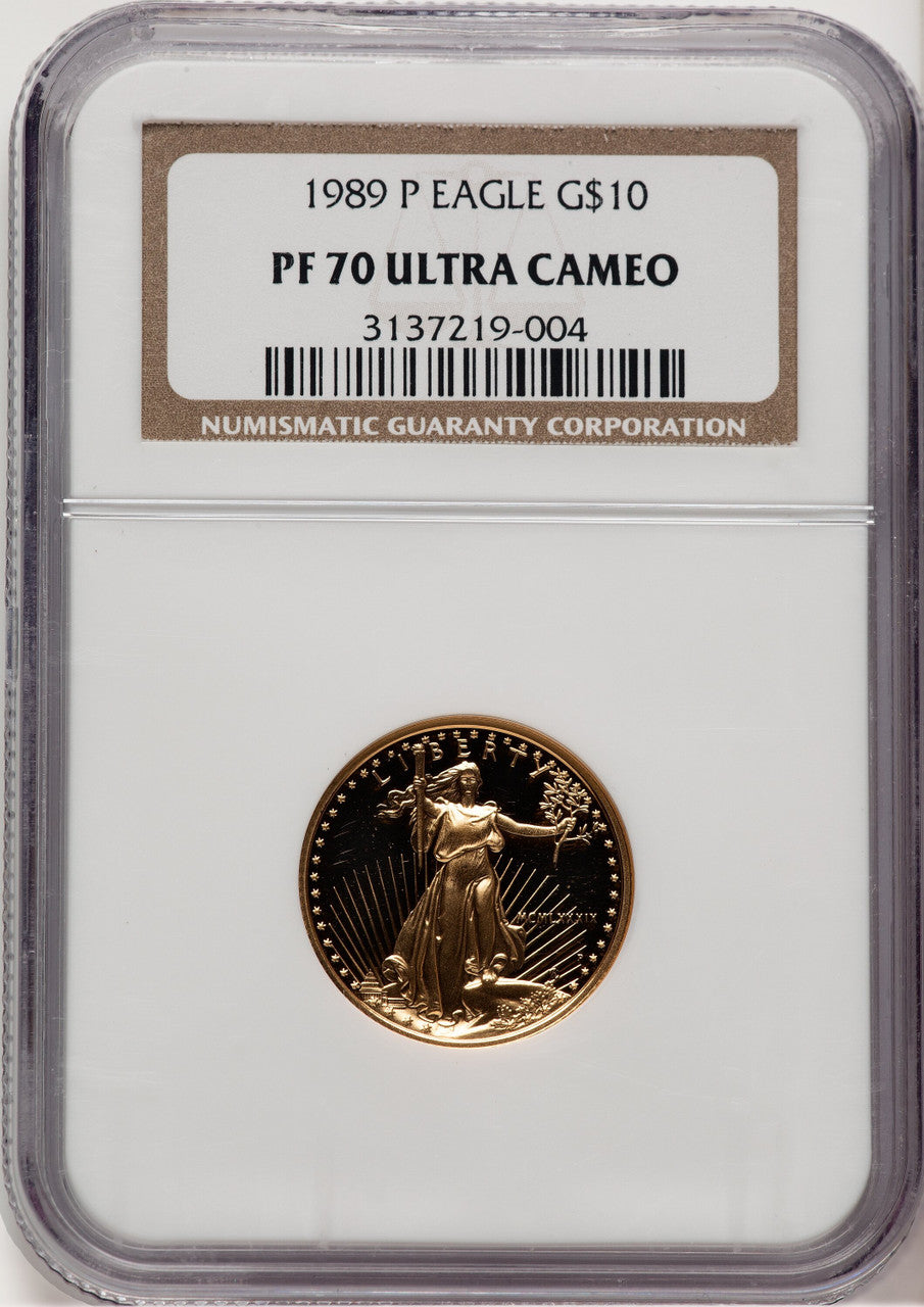 1989-P Gold American Eagle 4-Coin Set NGC PF70