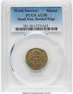 WASH-SUC Washington Success Medal Small Size Reeded Edge Colonials PCGS AU58 (777775003)