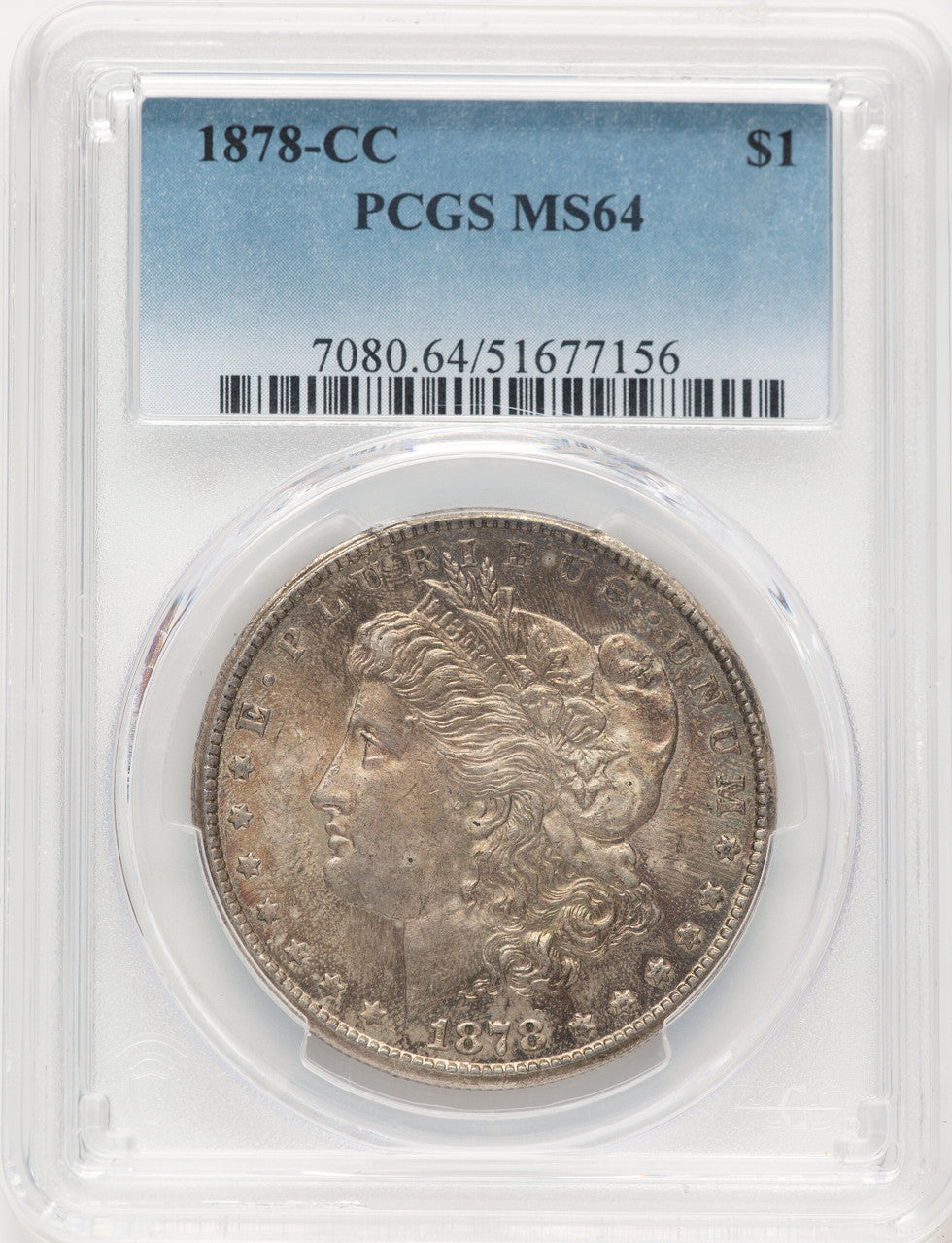 1878-CC Morgan Dollar PCGS MS64 (777777003)