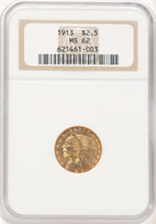 1913 $2.50 Indian Quarter Eagle NGC MS62 (777777012)