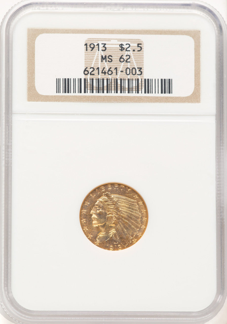 1913 $2.50 Indian Quarter Eagle NGC MS62 (777777012)
