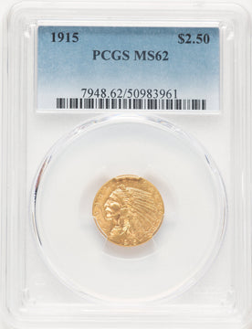 1915 $2.50 Indian Quarter Eagle PCGS MS62 (777777015)