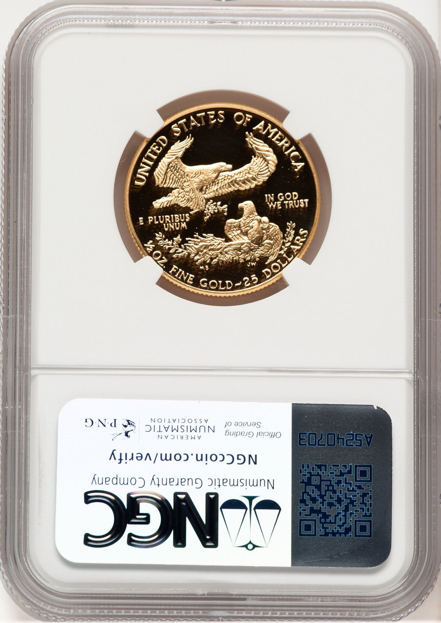 1988-P Proof Gold Eagle 1/2 oz Brown Label NGC MS70