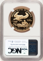 1986-W Proof Gold Eagle 1 oz Brown Label NGC PF70